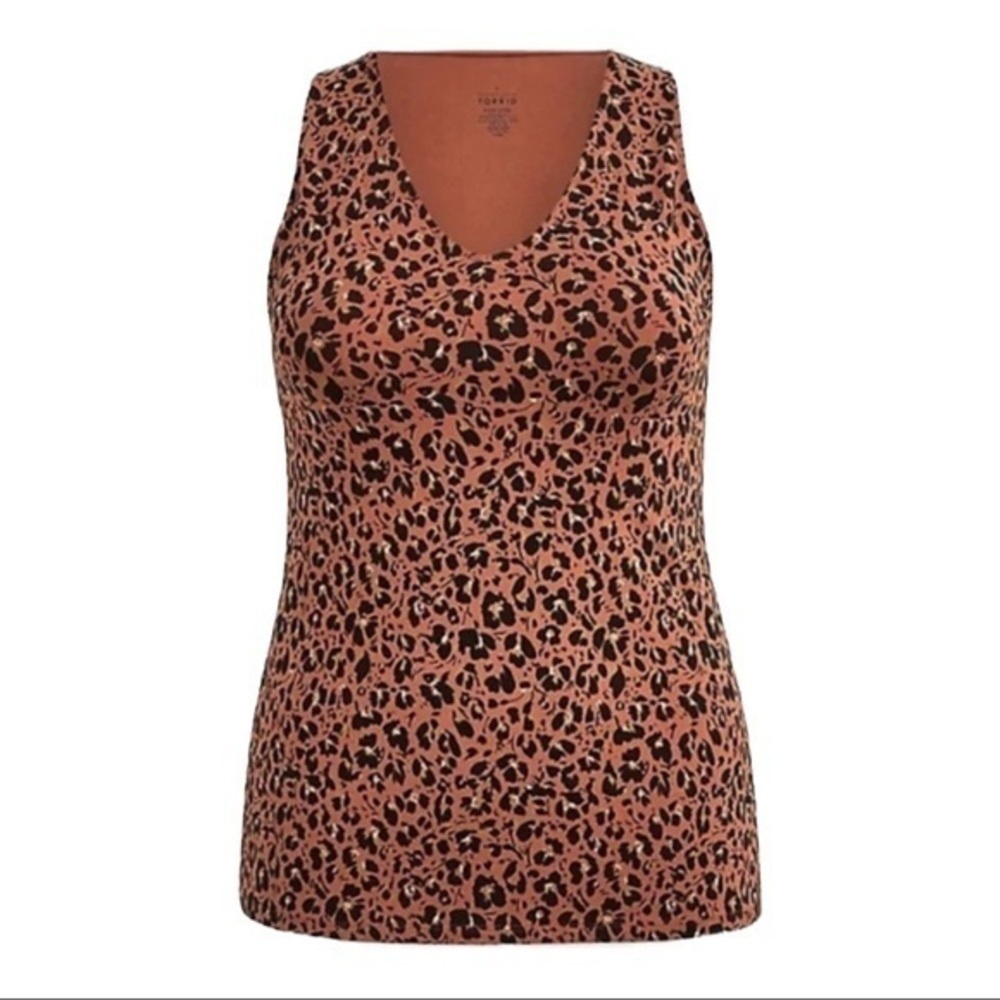 TORRID LEOPARD V-NECK FOXY TEE
